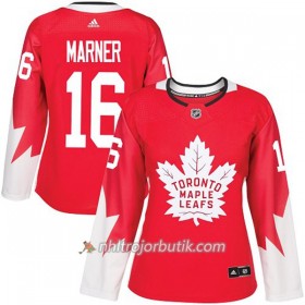 Dame Ishockey Toronto Maple Leafs Tröja Mitchell Marner 16 Adidas 2017-2018 Röd Alternate Authentic